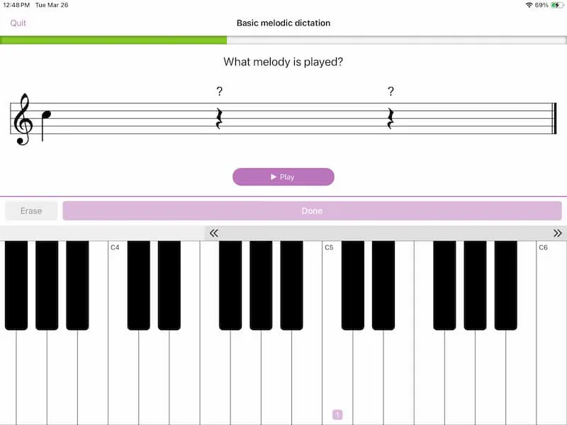 Earpeggio iPad music game level 1